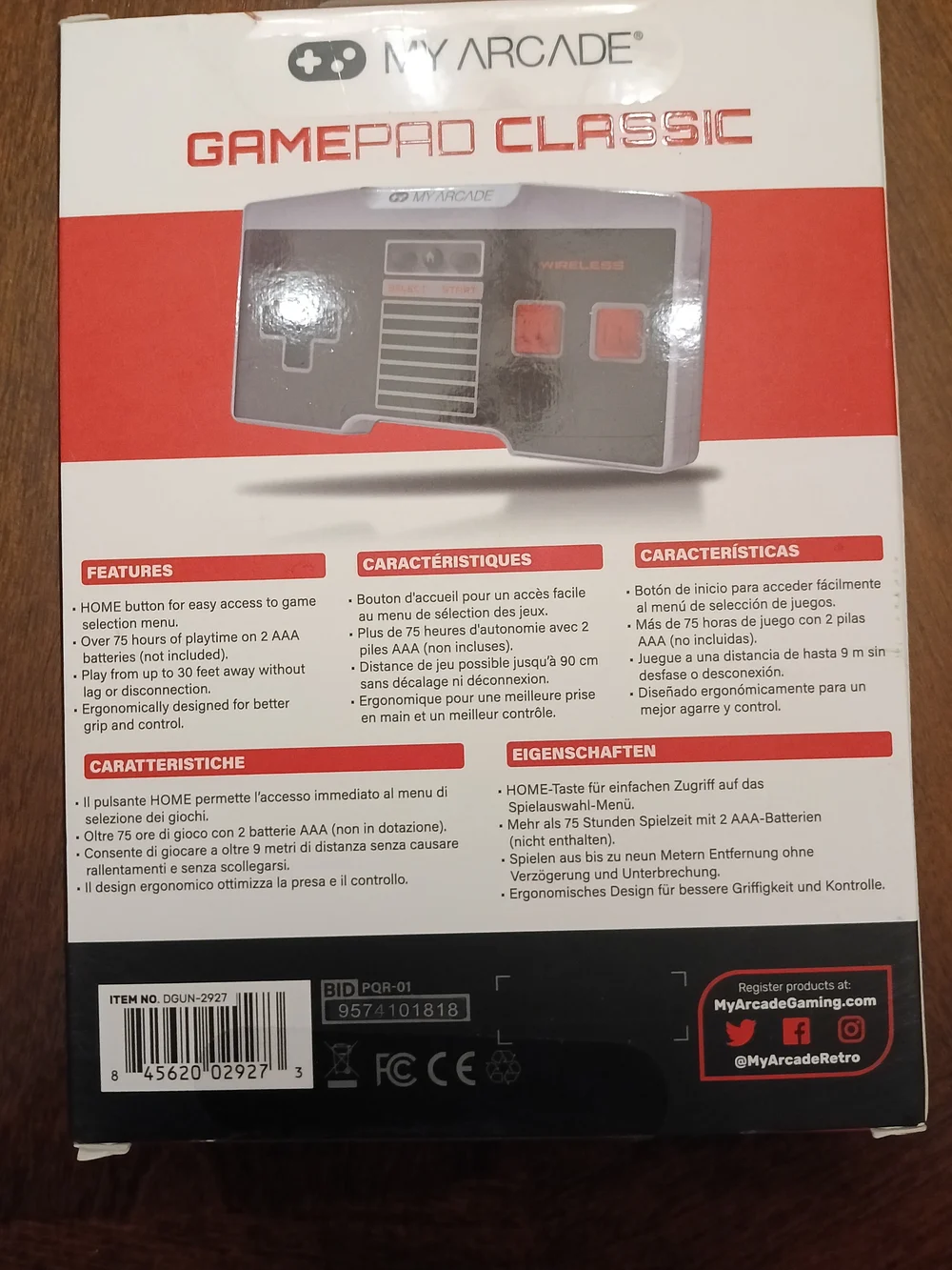 Arcade Gamepad Classic Wireless Controller - NWT